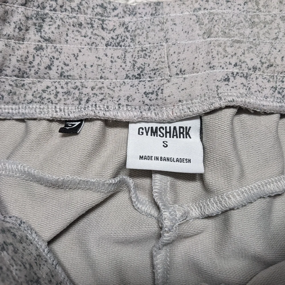 Gymshark Chalk Joggers Women's Small Gray White Paint Splatter Cut Out Knees Zip